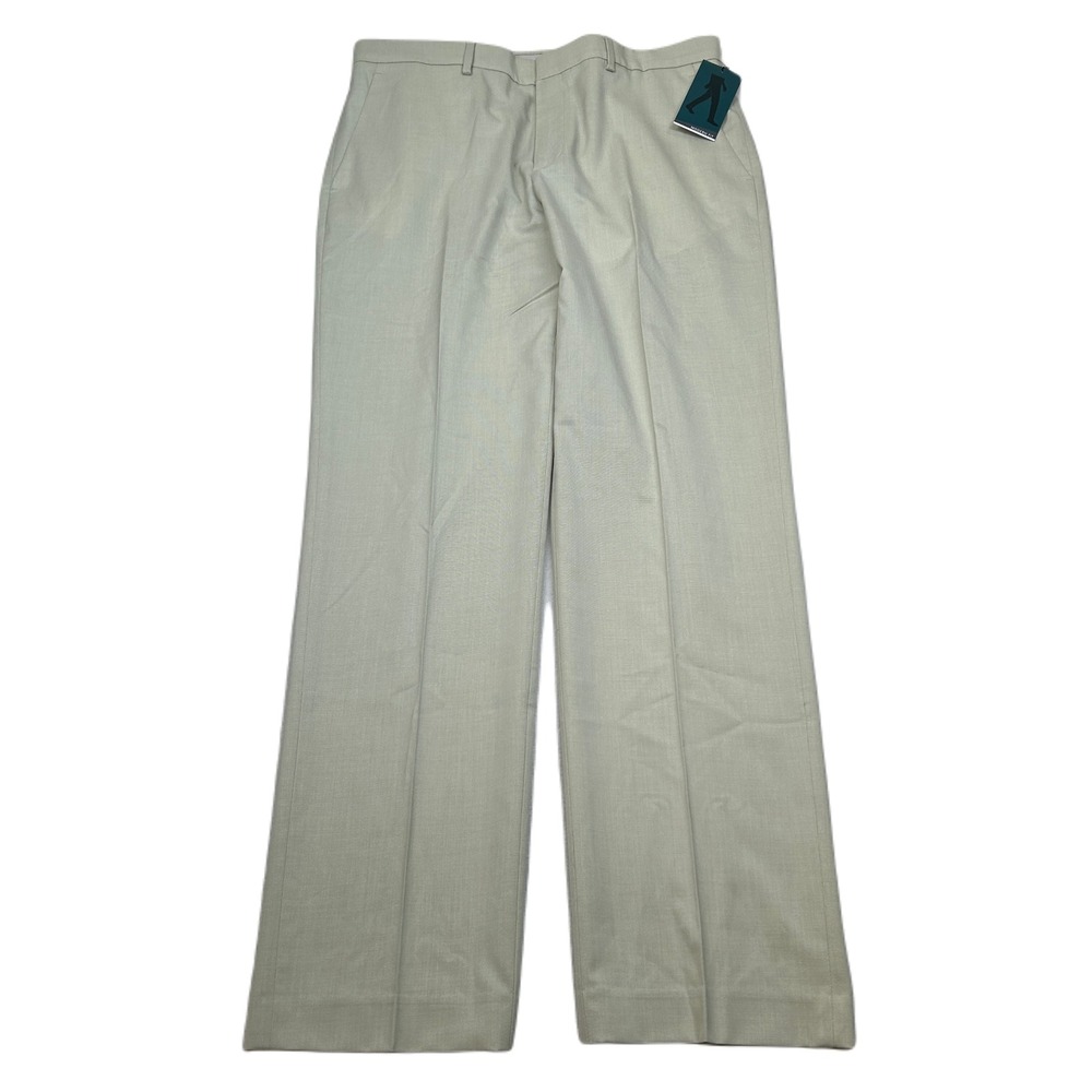 Perry Ellis Portfolio Dress Pants Mens 34x32 Green Modern Fit Flex Stretch NEW